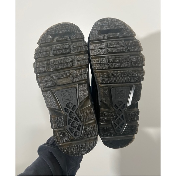 Dr. Martens Zebzag Suede Casual Slingback Platform Mules in Neptune Blue Sz 8 - Picture 4 of 7